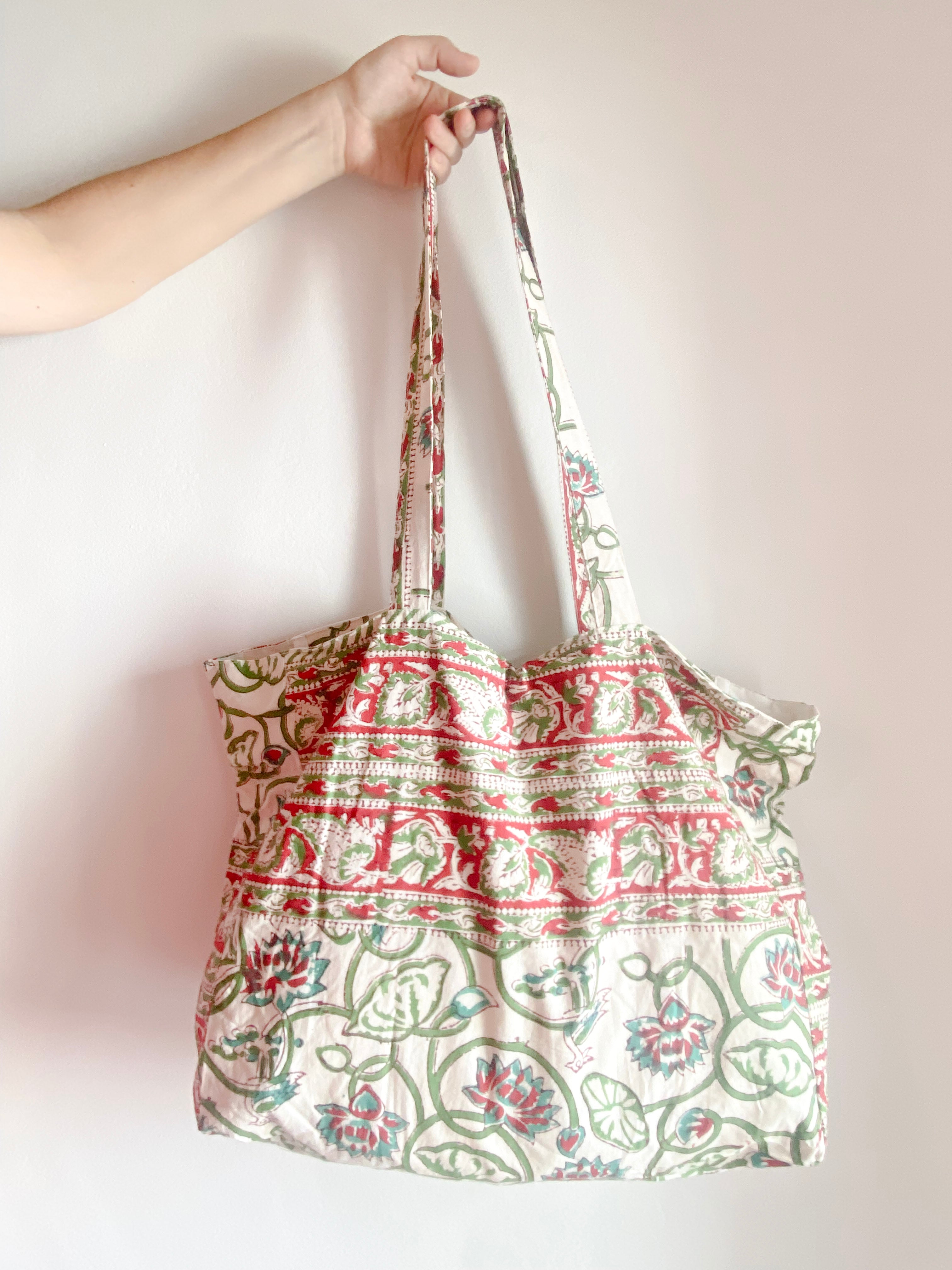 Bolso Thaila rojo y verde