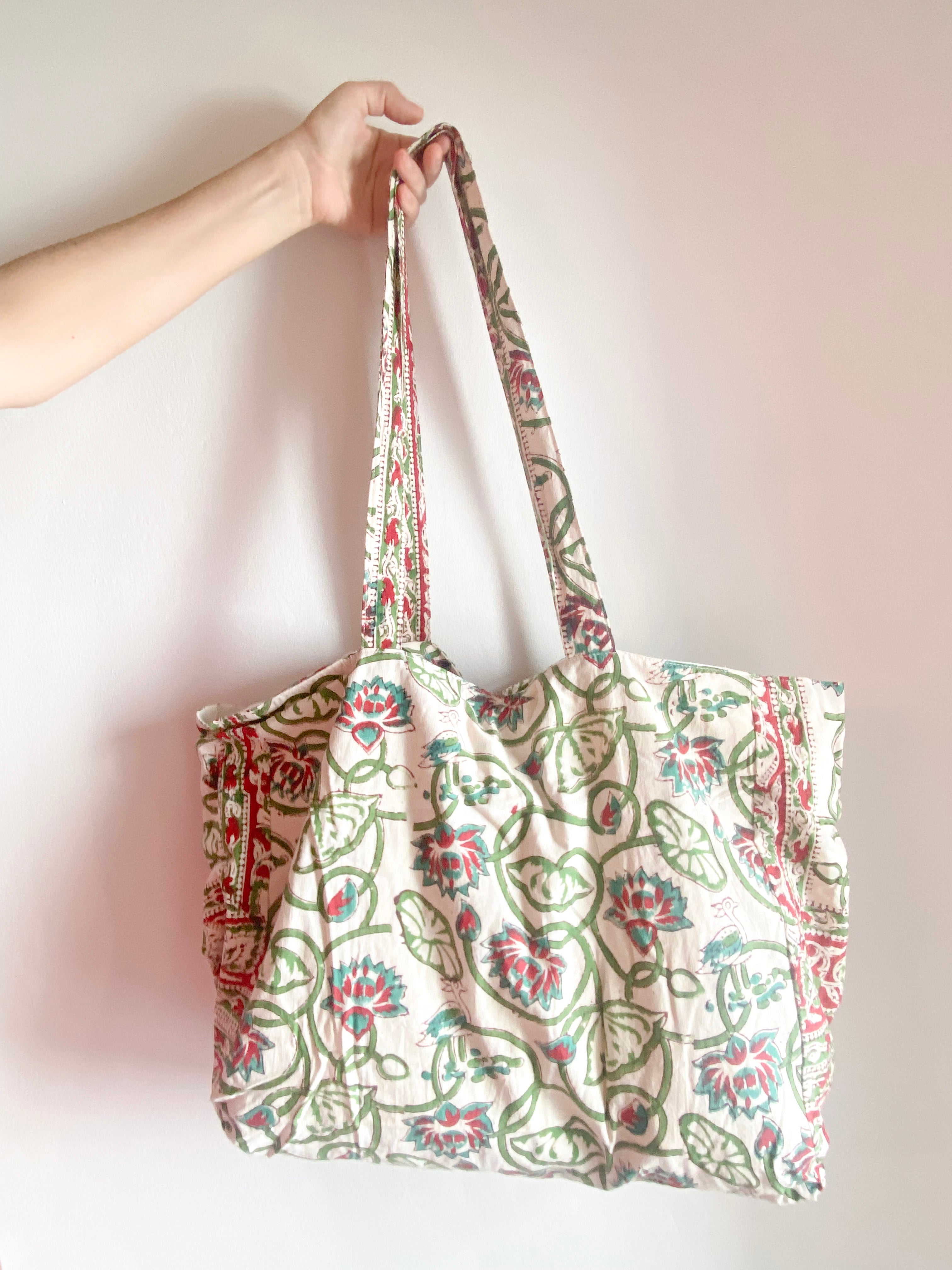 Bolso Thaila rojo y verde