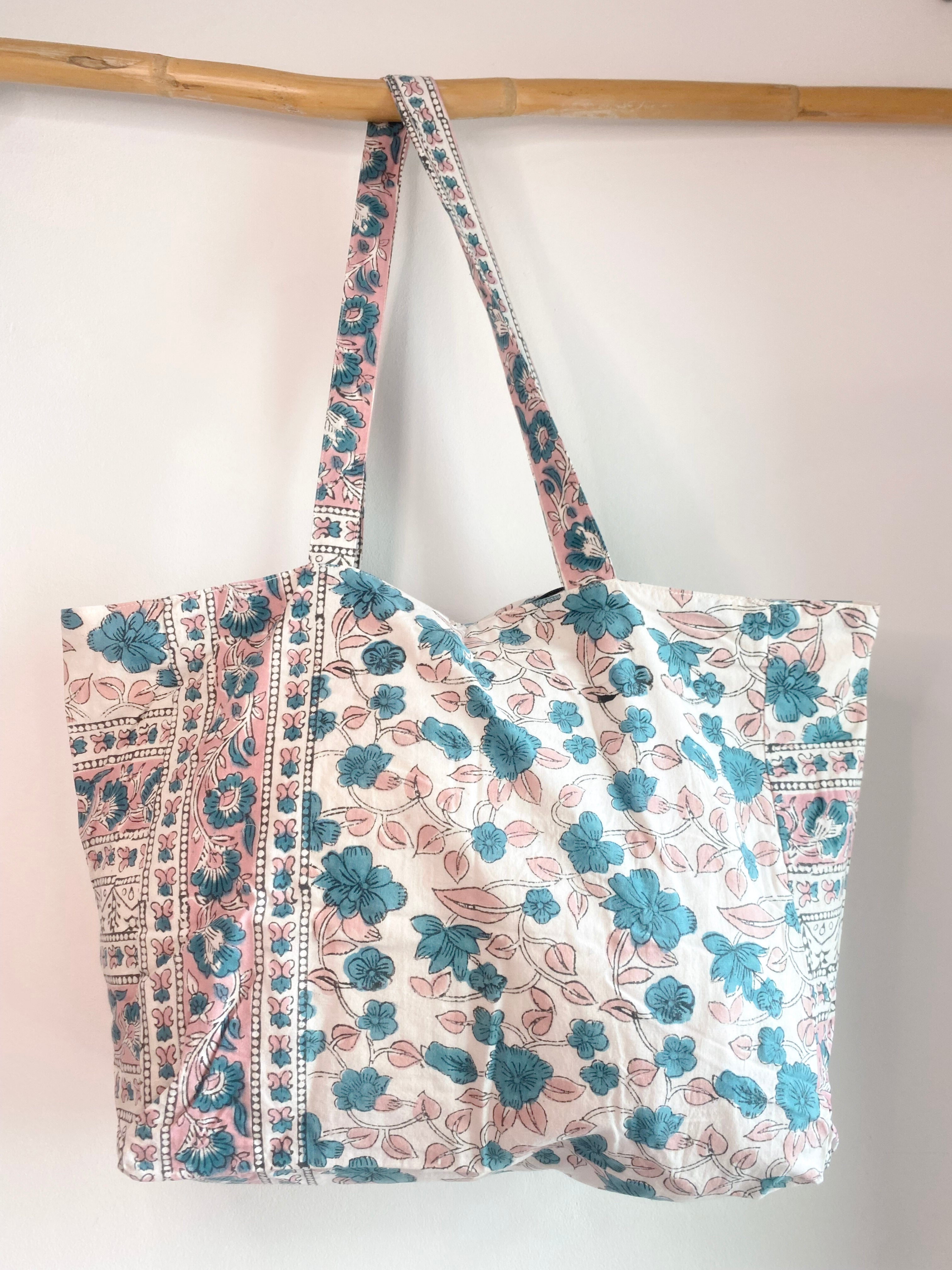 Bolso Thaila azul y rosa