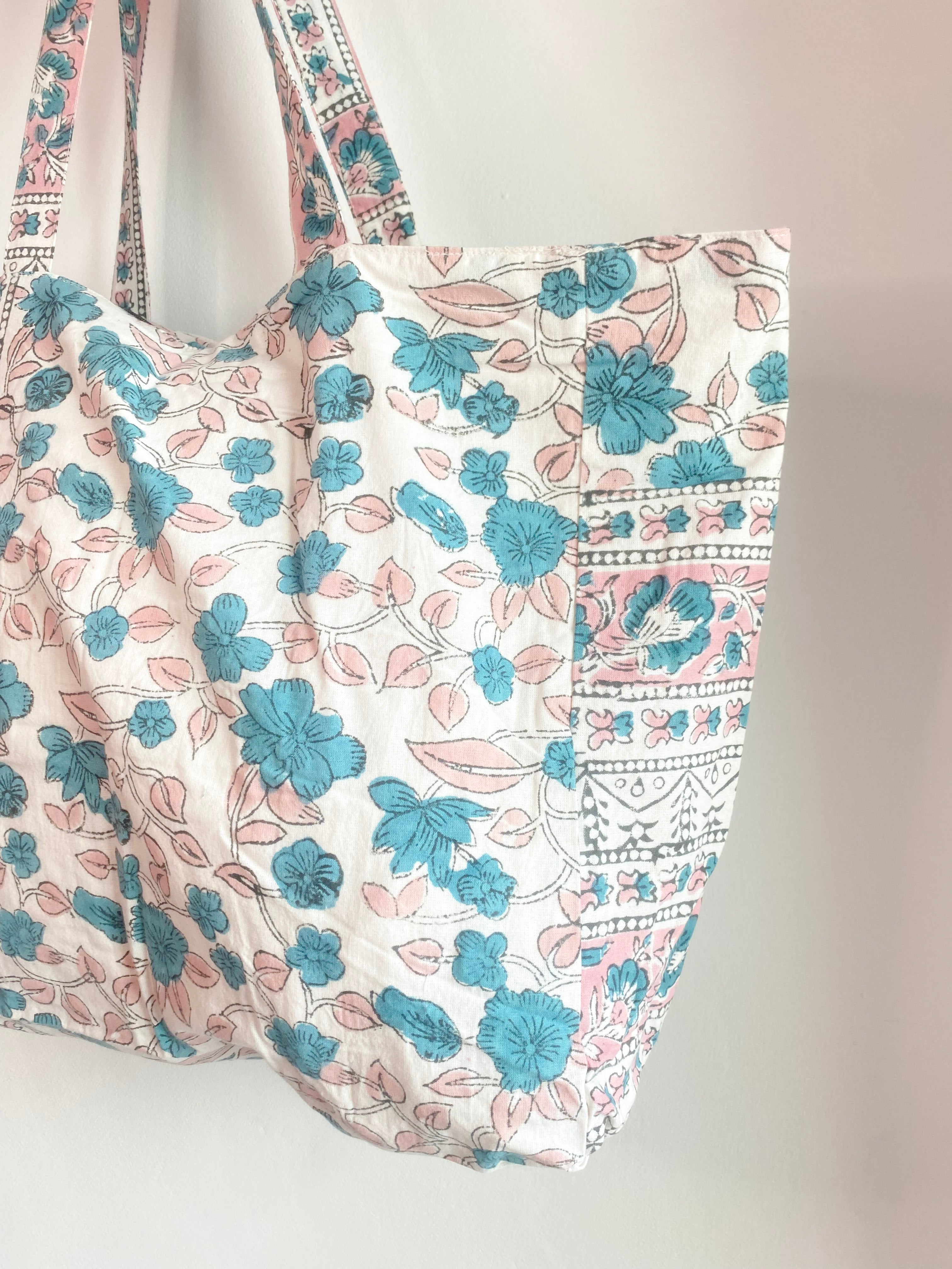 Bolso Thaila azul y rosa