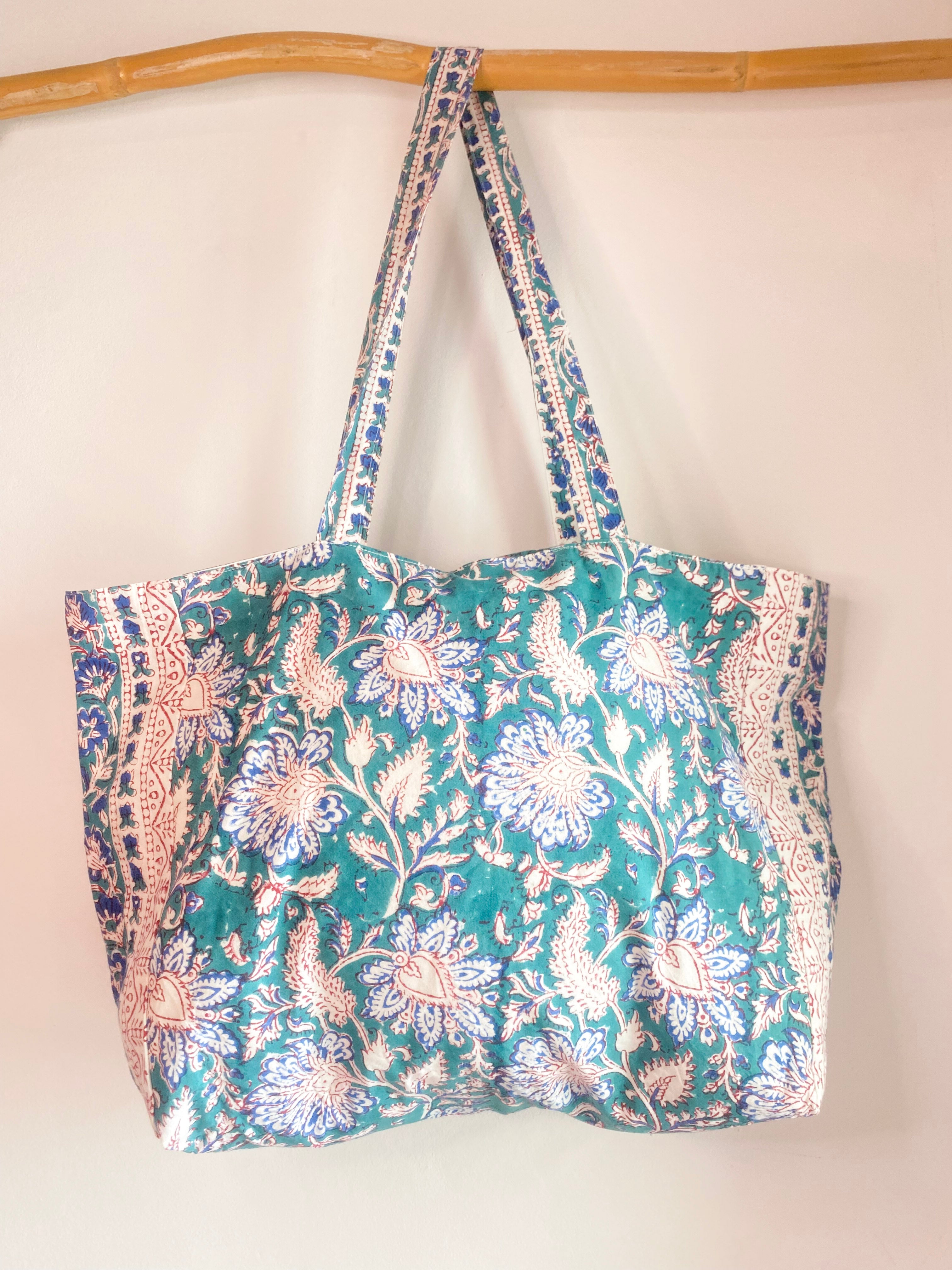 Bolso Thaila azul y verde