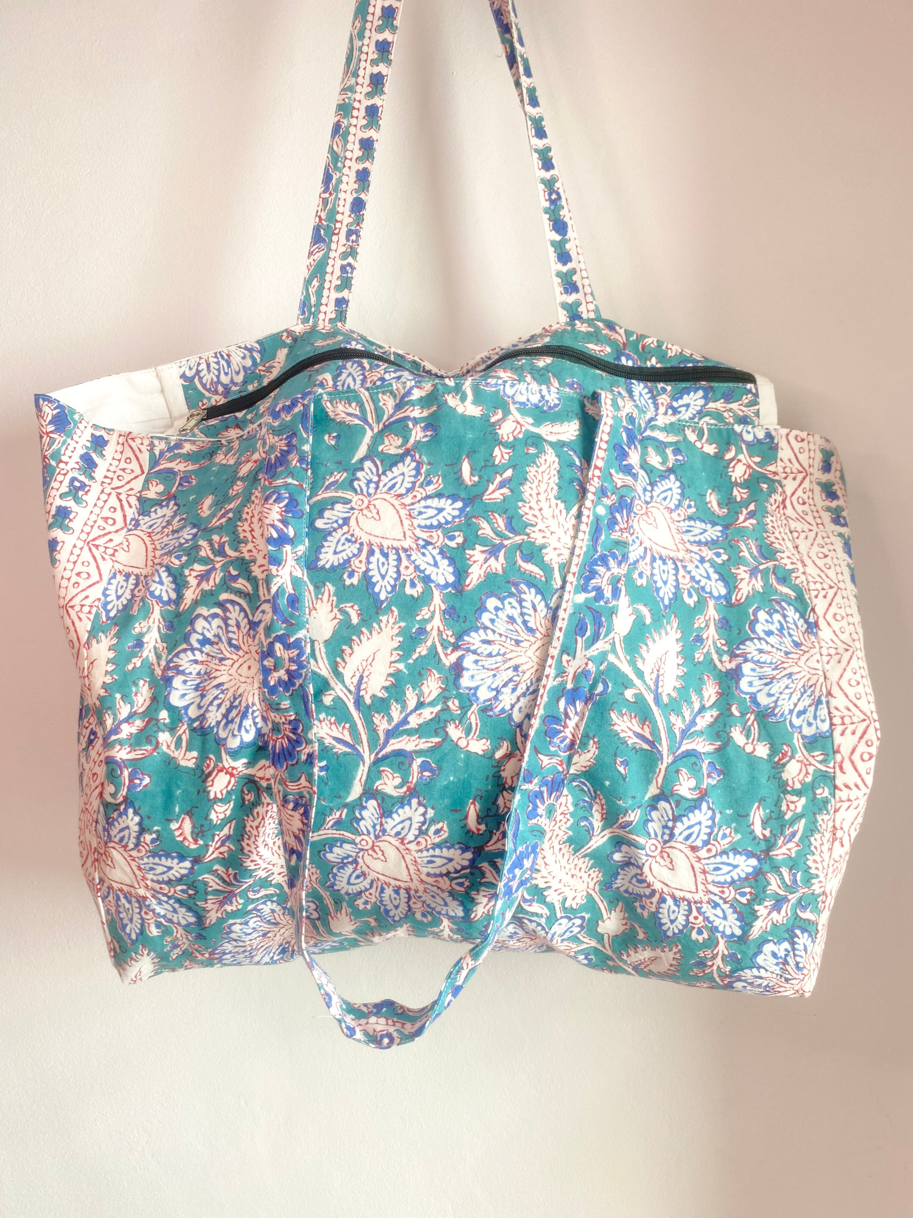 Bolso Thaila azul y verde