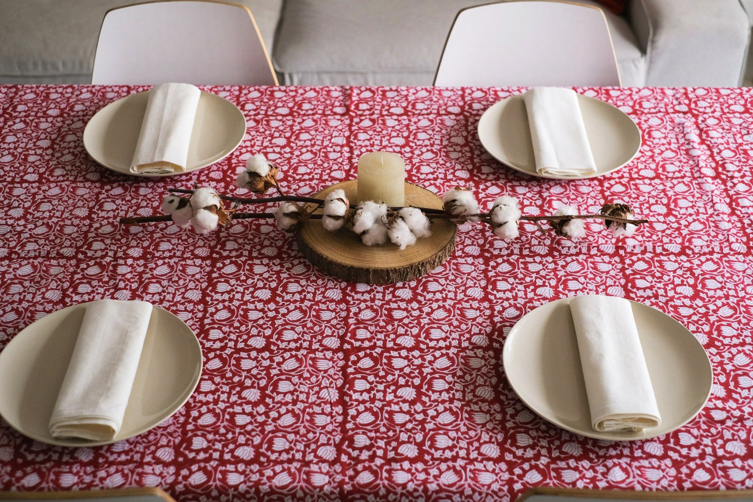 Mantel Kavya Rojo