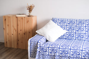 Cubresofá Grees Azul