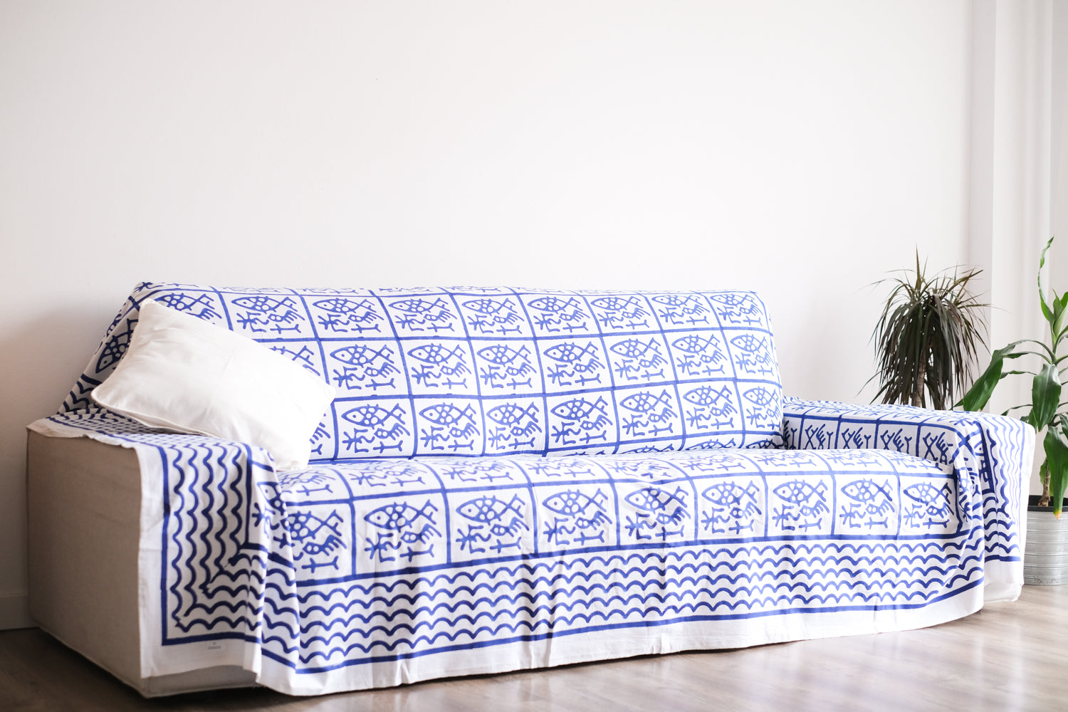 Cubresofá Grees Azul
