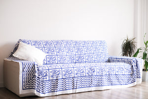Cubresofá Grees Azul
