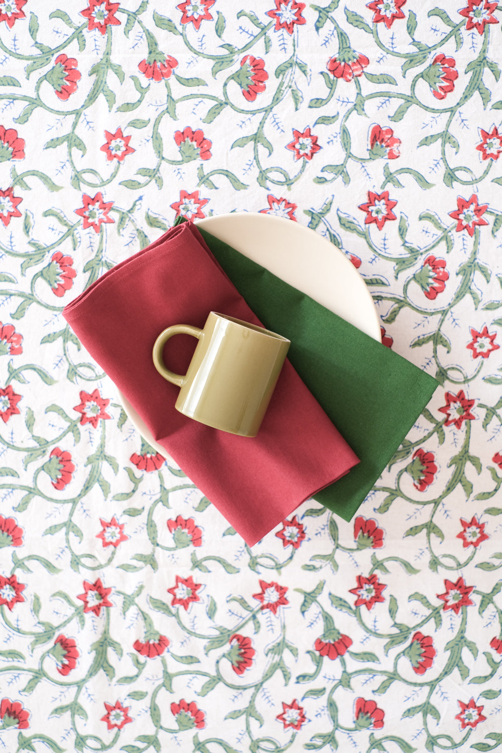 Mantel Lueesa Blanco i Rojo