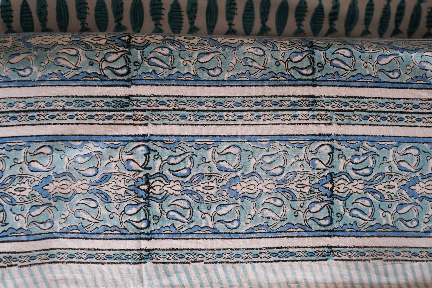 Cubresofá Matsya Azul