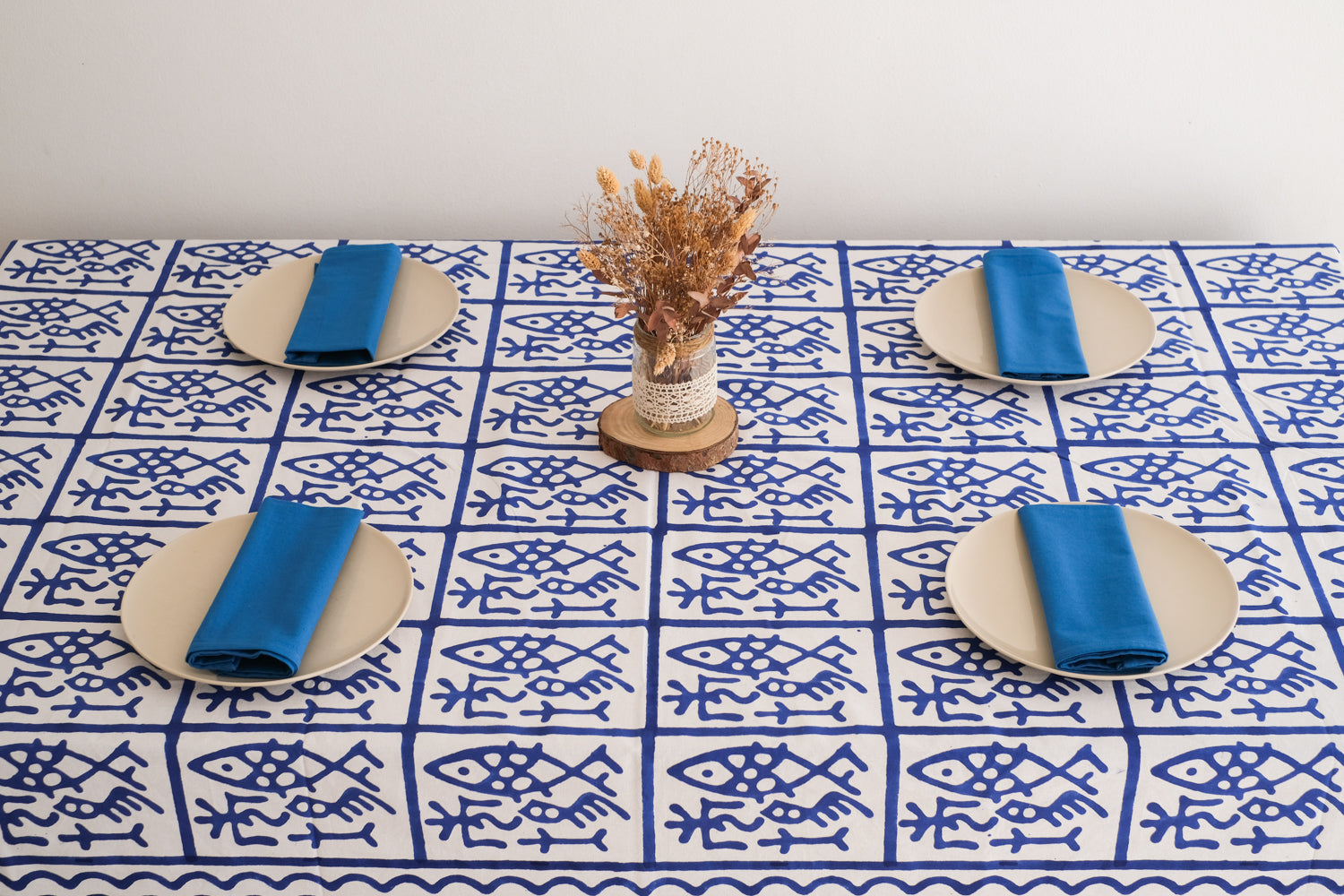 Mantel Grees azul