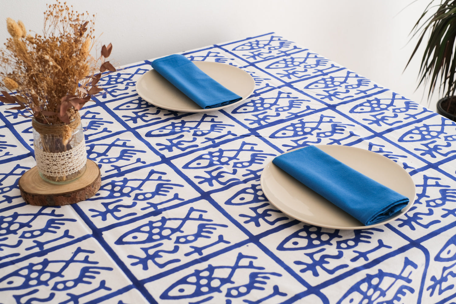 Mantel Grees azul