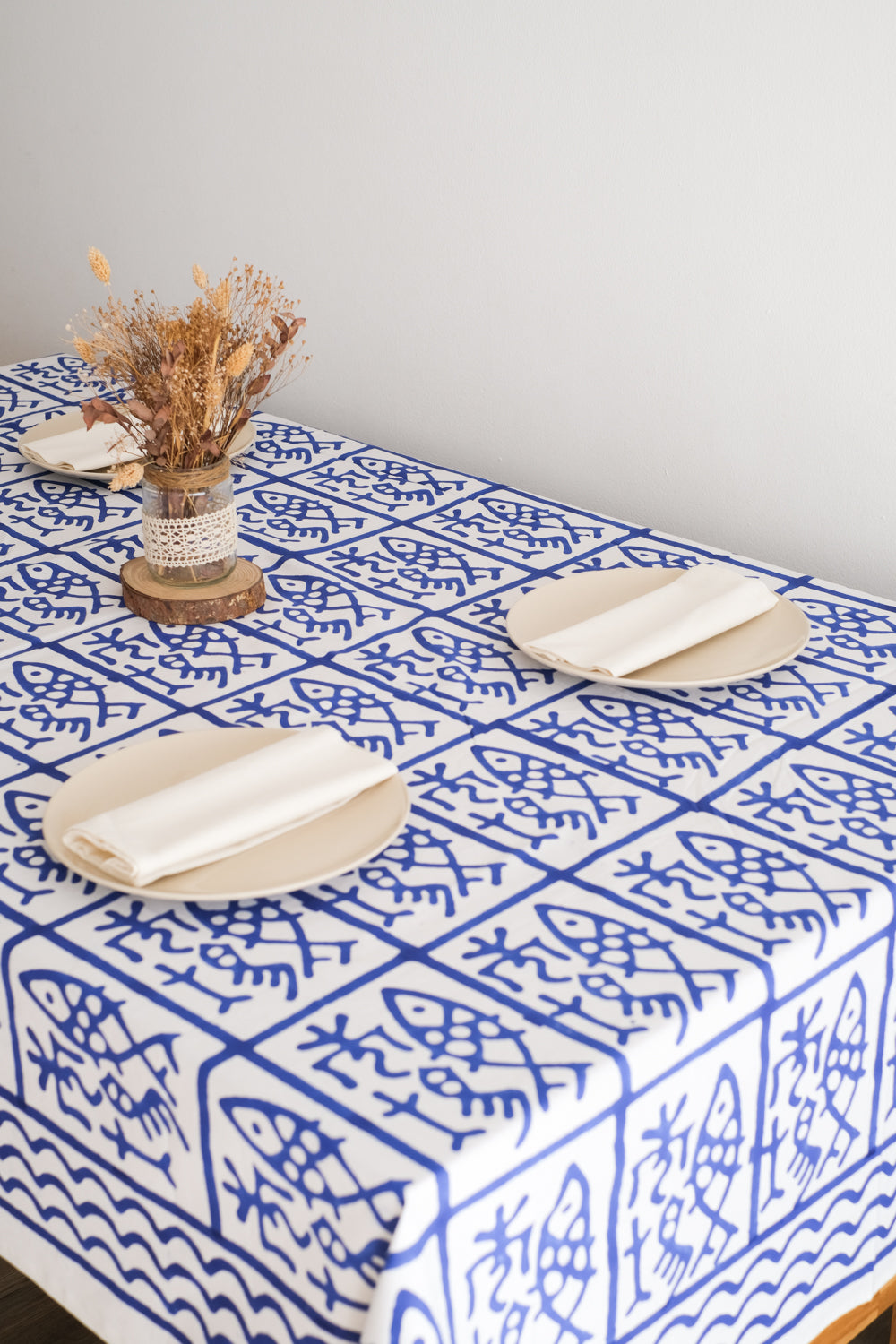 Mantel Grees azul