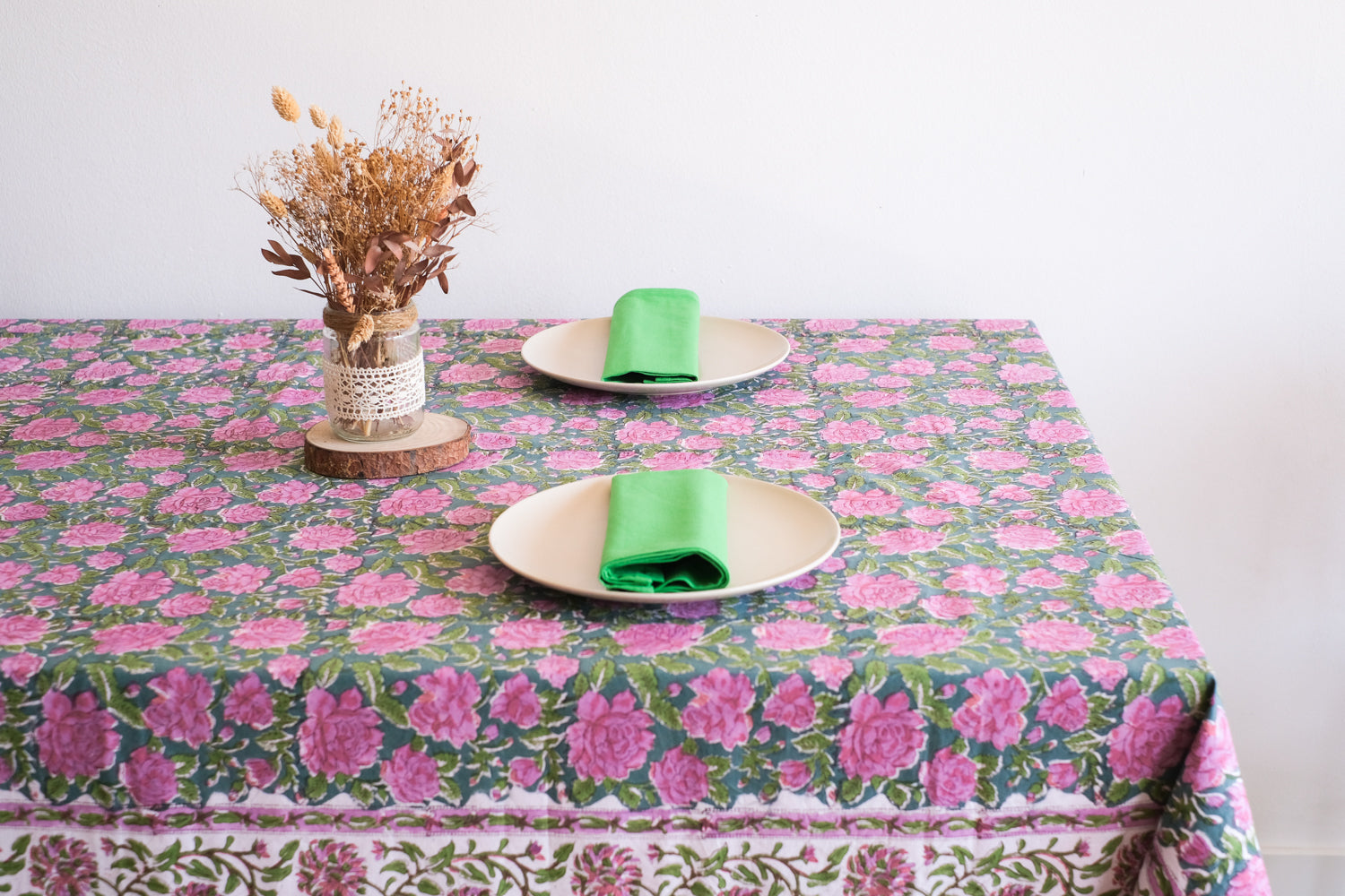 Mantel Kokoon Verde y Rosa