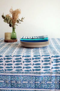 Mantel Matsya azul