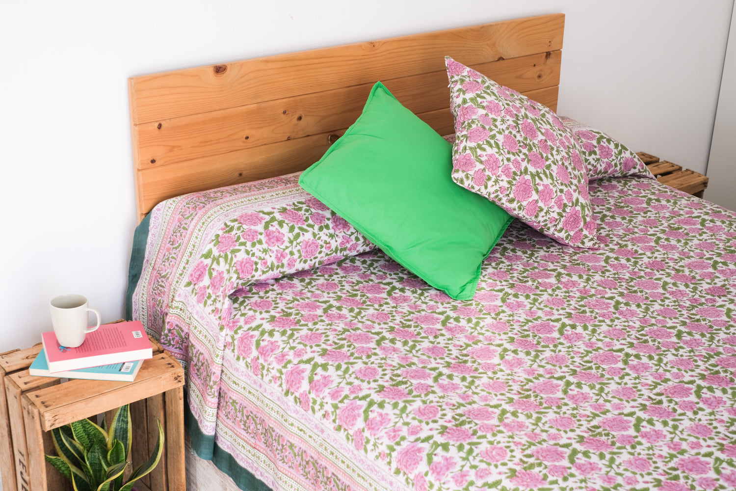 Cubrecamas Kokoon Blanco y Rosa