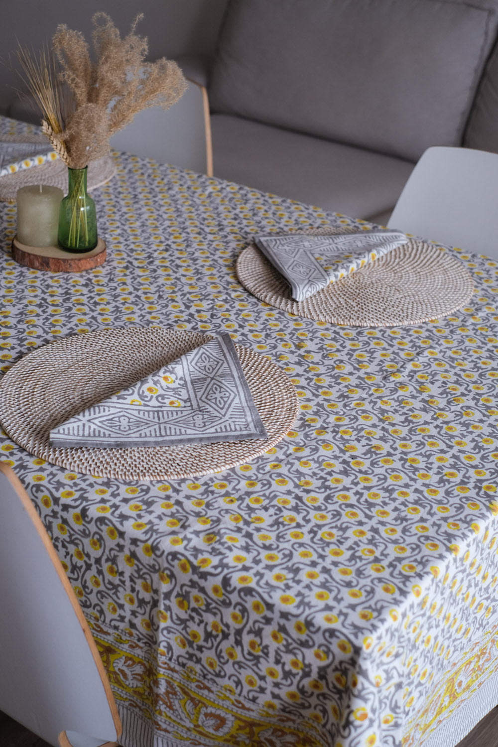 Mantel Masharoom amarillo