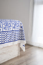 Lade das Bild in den Galerie-Viewer, Cubrecamas Grees azul
