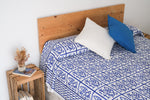 Lade das Bild in den Galerie-Viewer, Cubrecamas Grees azul
