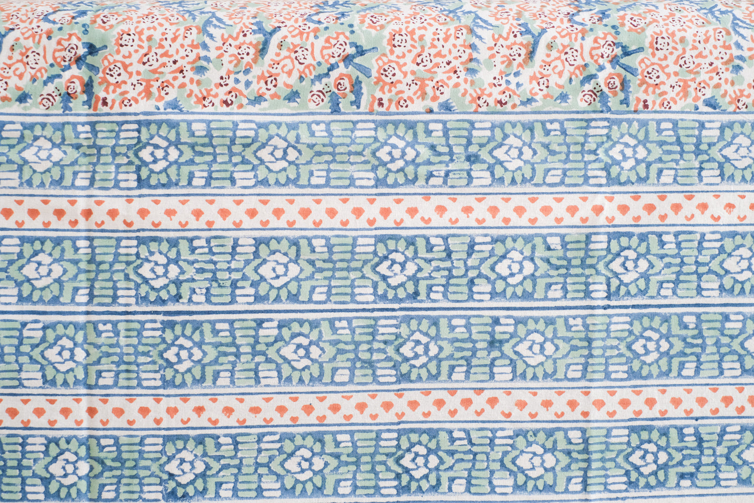 Cubrecamas Theesl Azul y Naranja