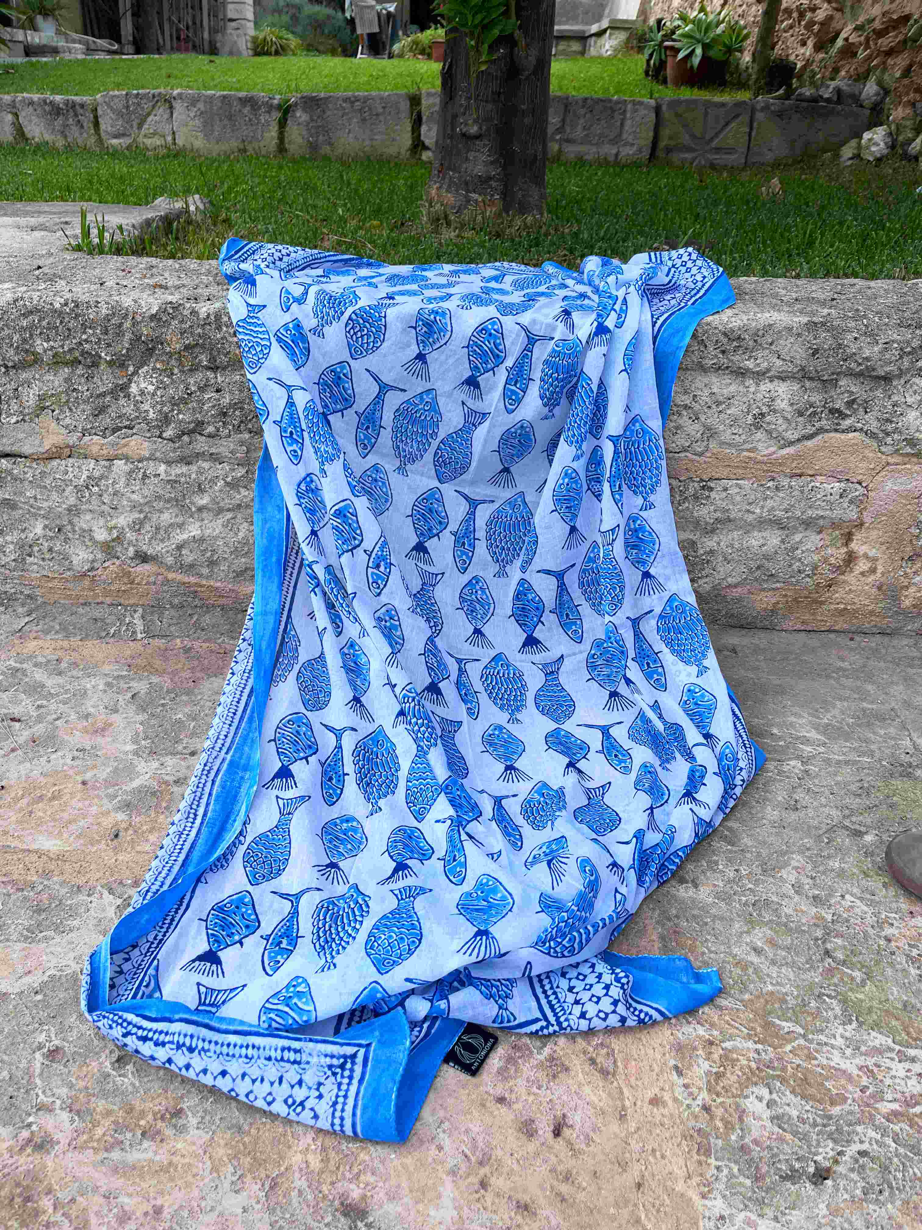 Pañuelo-pareo Samudree Azul