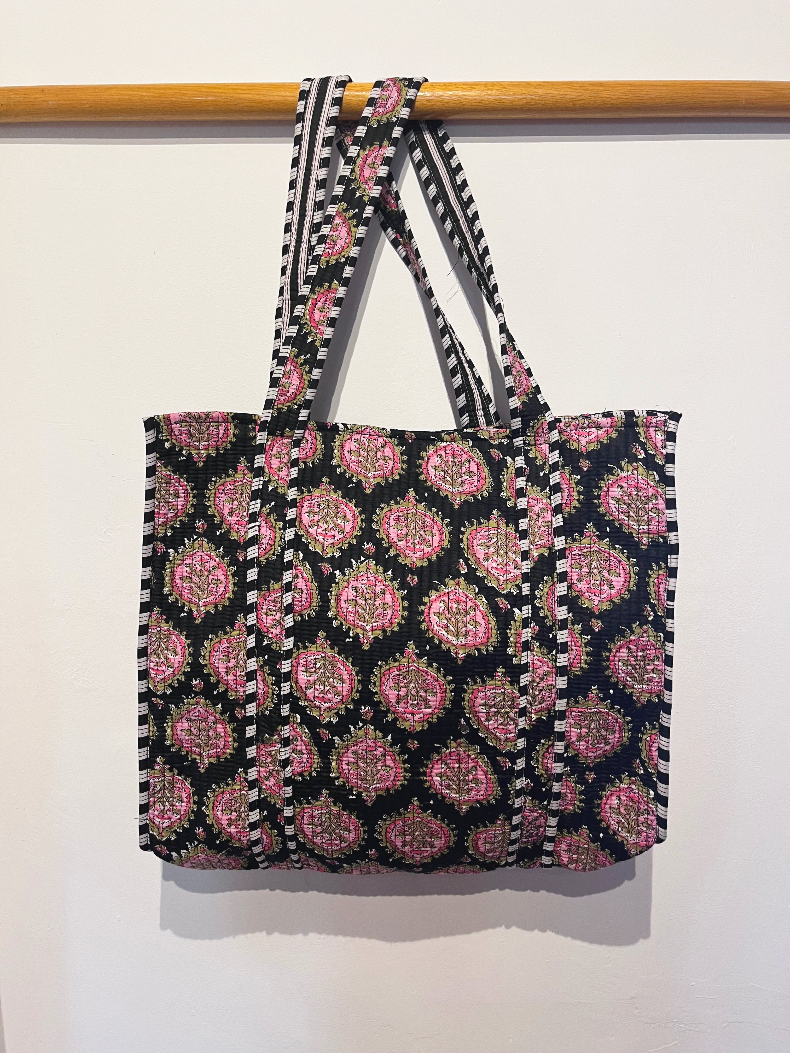 Bolso Gudaguda hojas rosas
