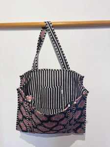 Bolso Gudaguda hojas rosas