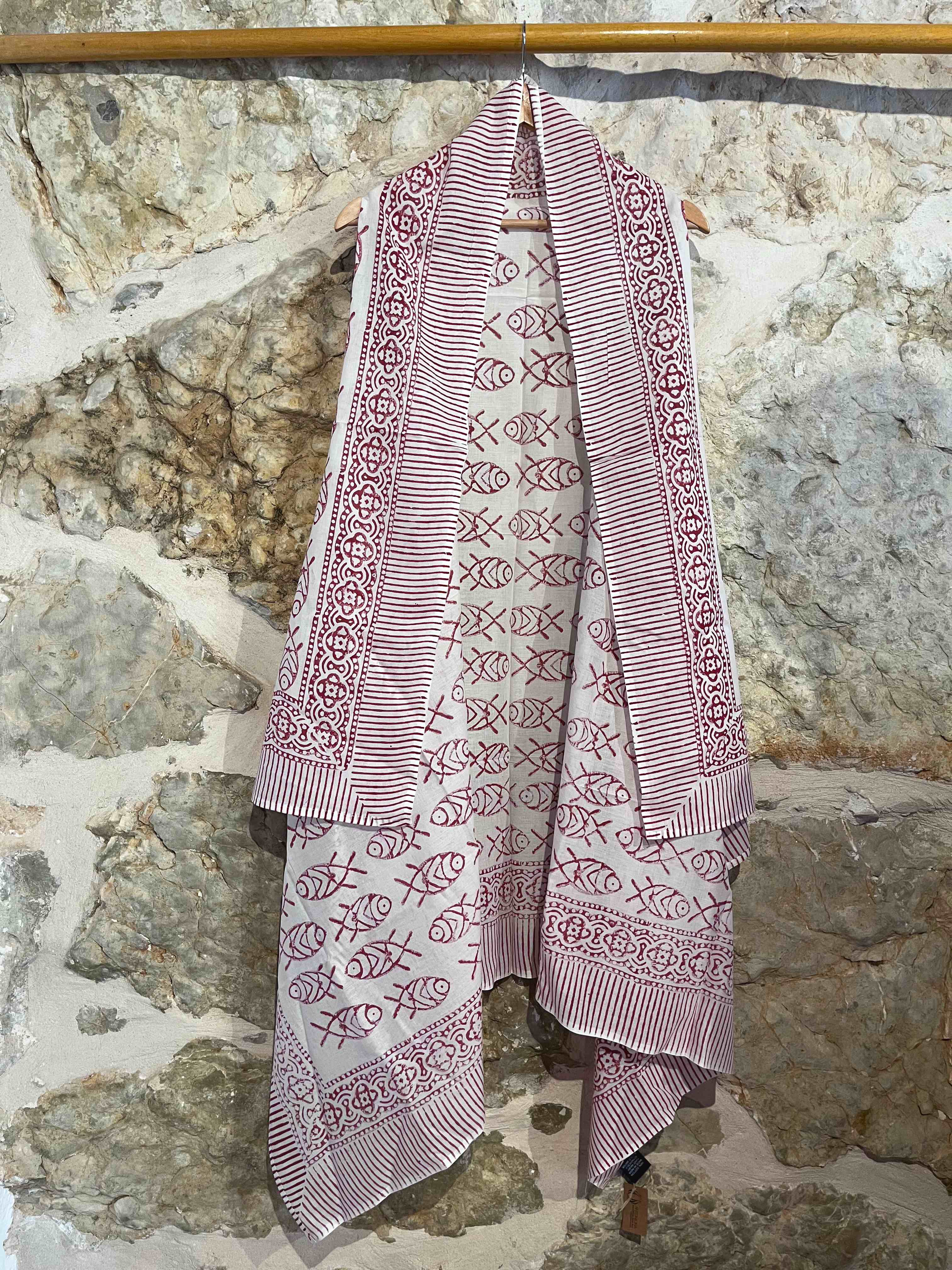 Vestido pareo Mira rojo