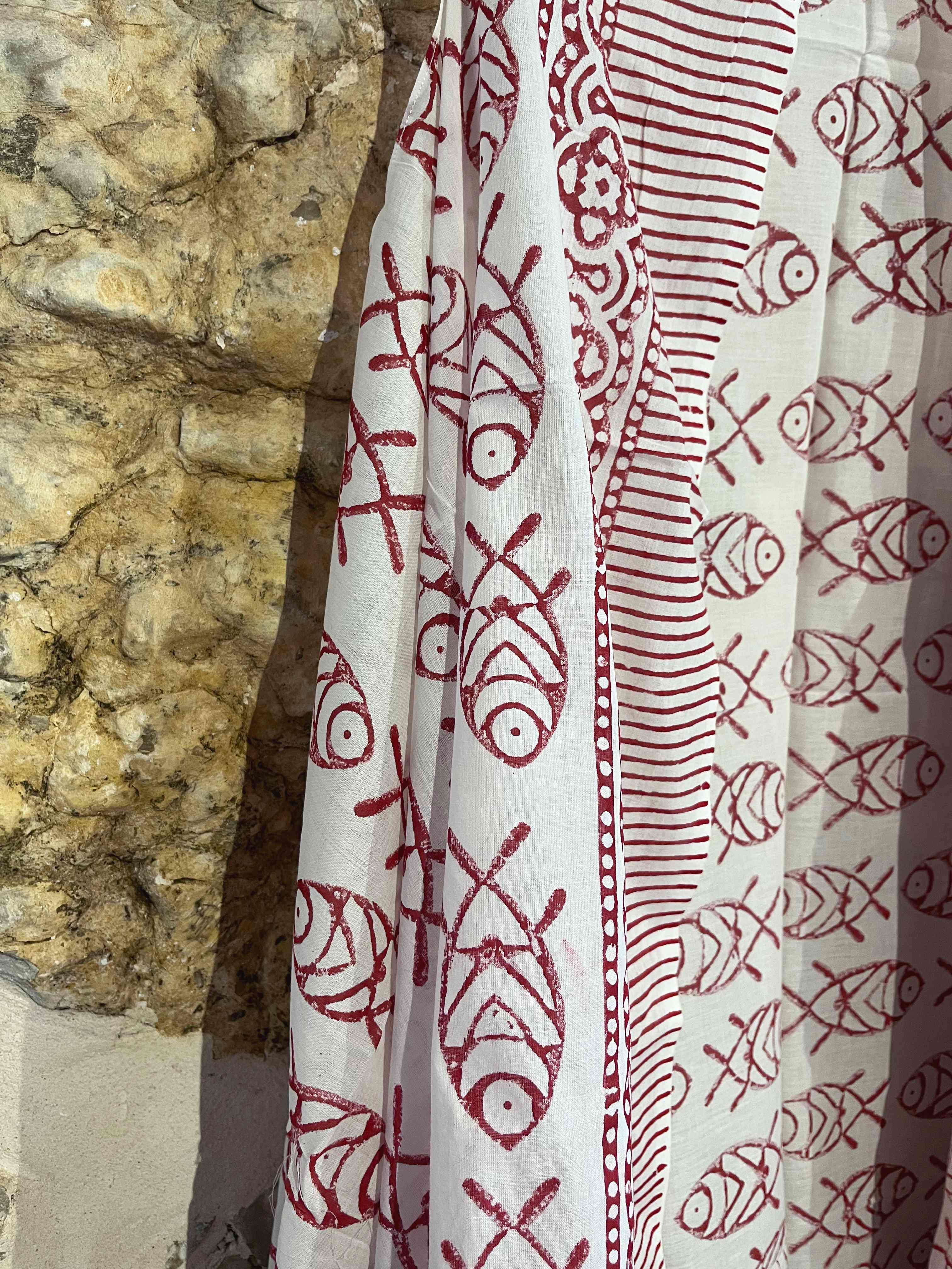 Vestido pareo Mira rojo