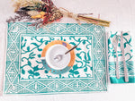Charger l&#39;image dans la galerie, Mantel individual Vrinda verde
