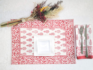 Mantel individual Shanta rojo