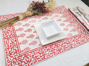 Mantel individual Shanta rojo