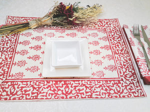 Mantel individual Shanta rojo