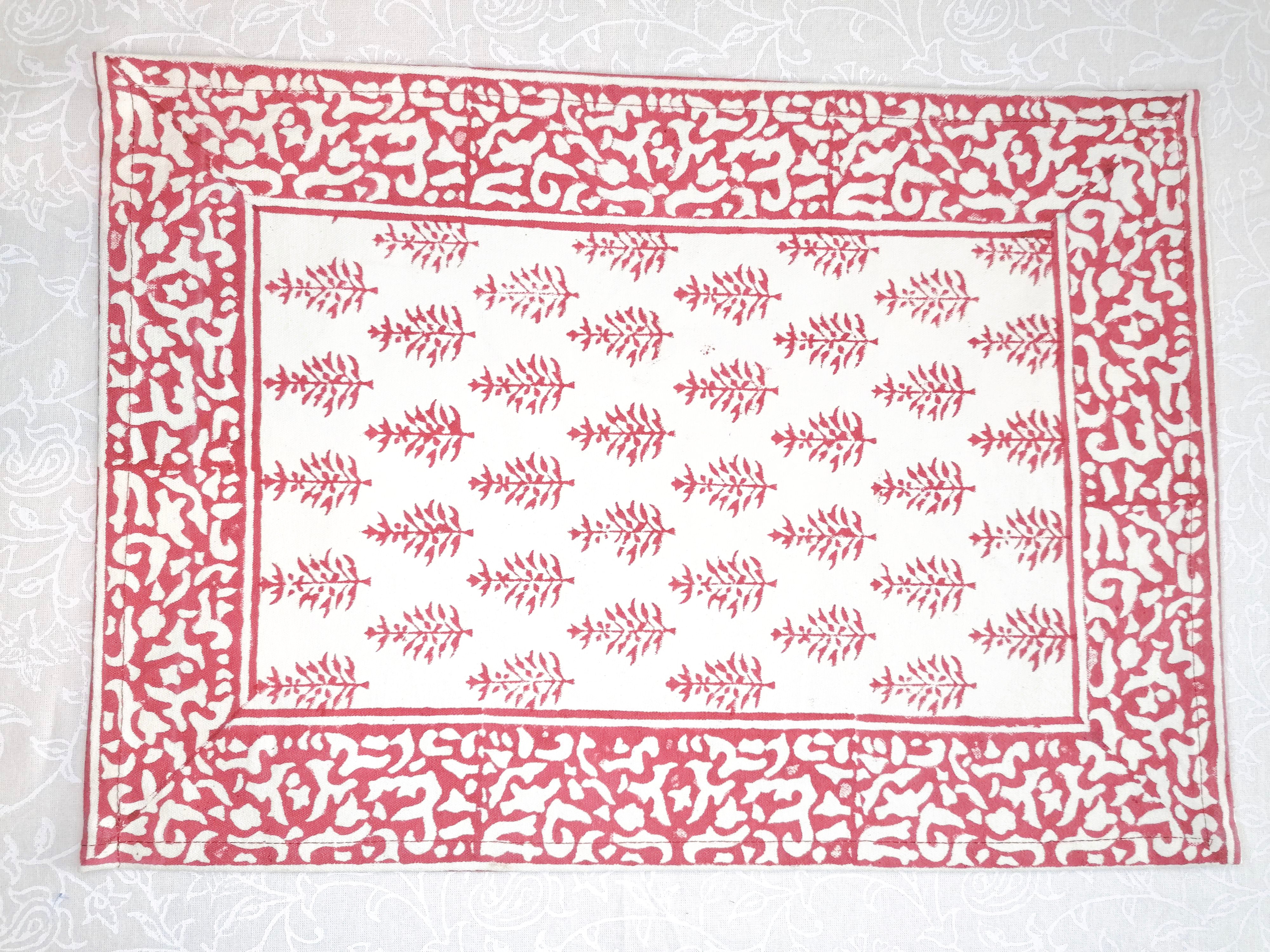 Mantel individual Shanta rojo