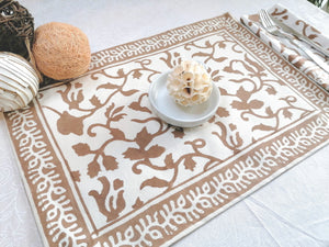 Mantel individual Vrinda marrón