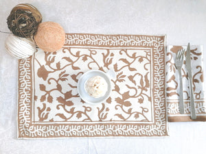 Mantel individual Vrinda marrón
