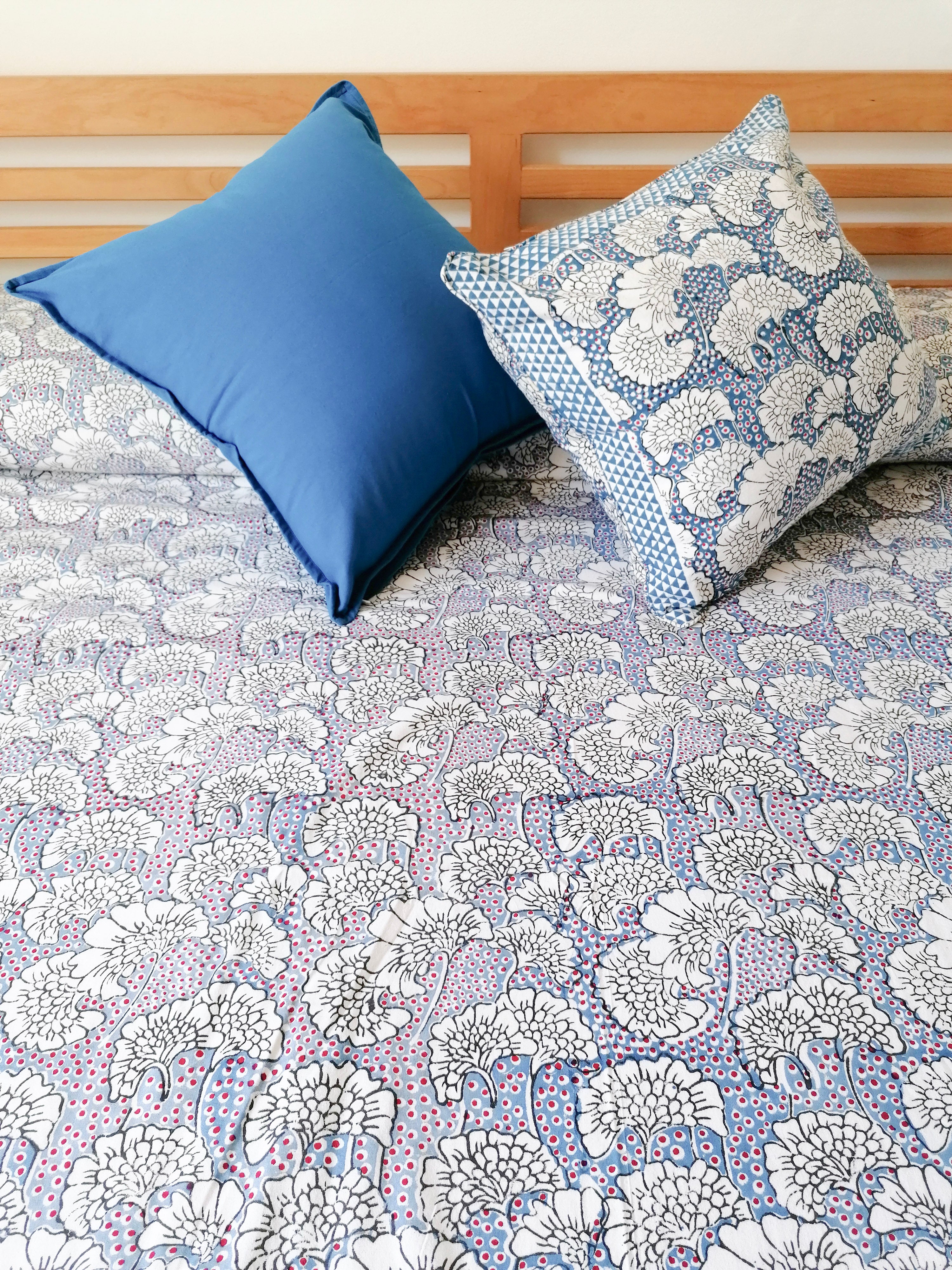 Funda cojín Daya azul
