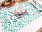 Charger l&#39;image dans la galerie, Mantel individual Vrinda verde
