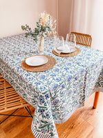 Cargar imagen en el visor de la galería, Mantel Pushpa azul y verde
