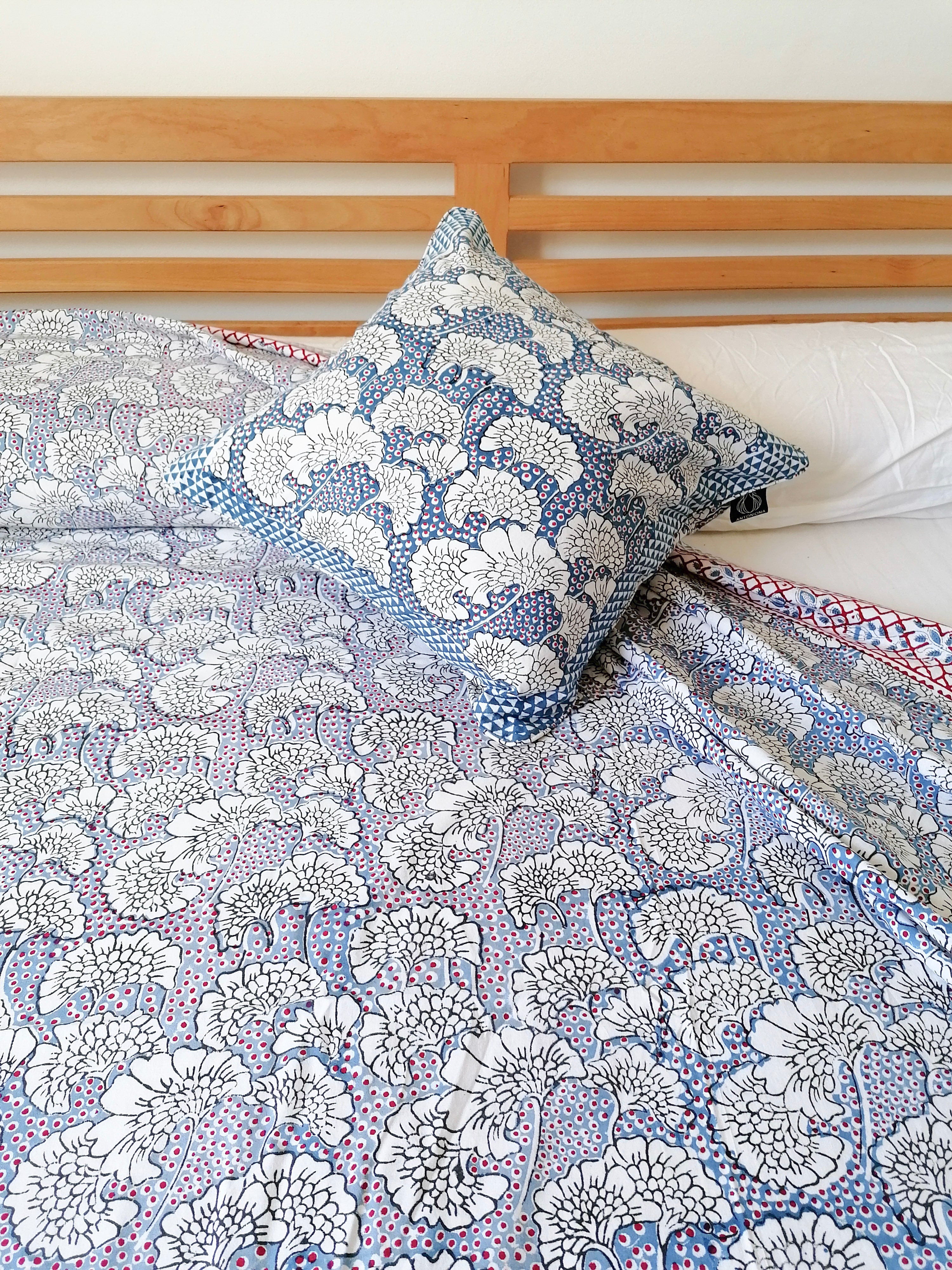 Funda cojín Daya azul