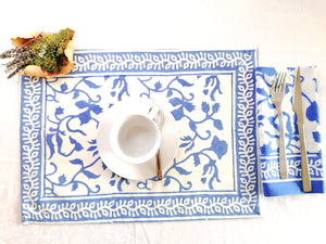 Mantel individual Vrinda azul
