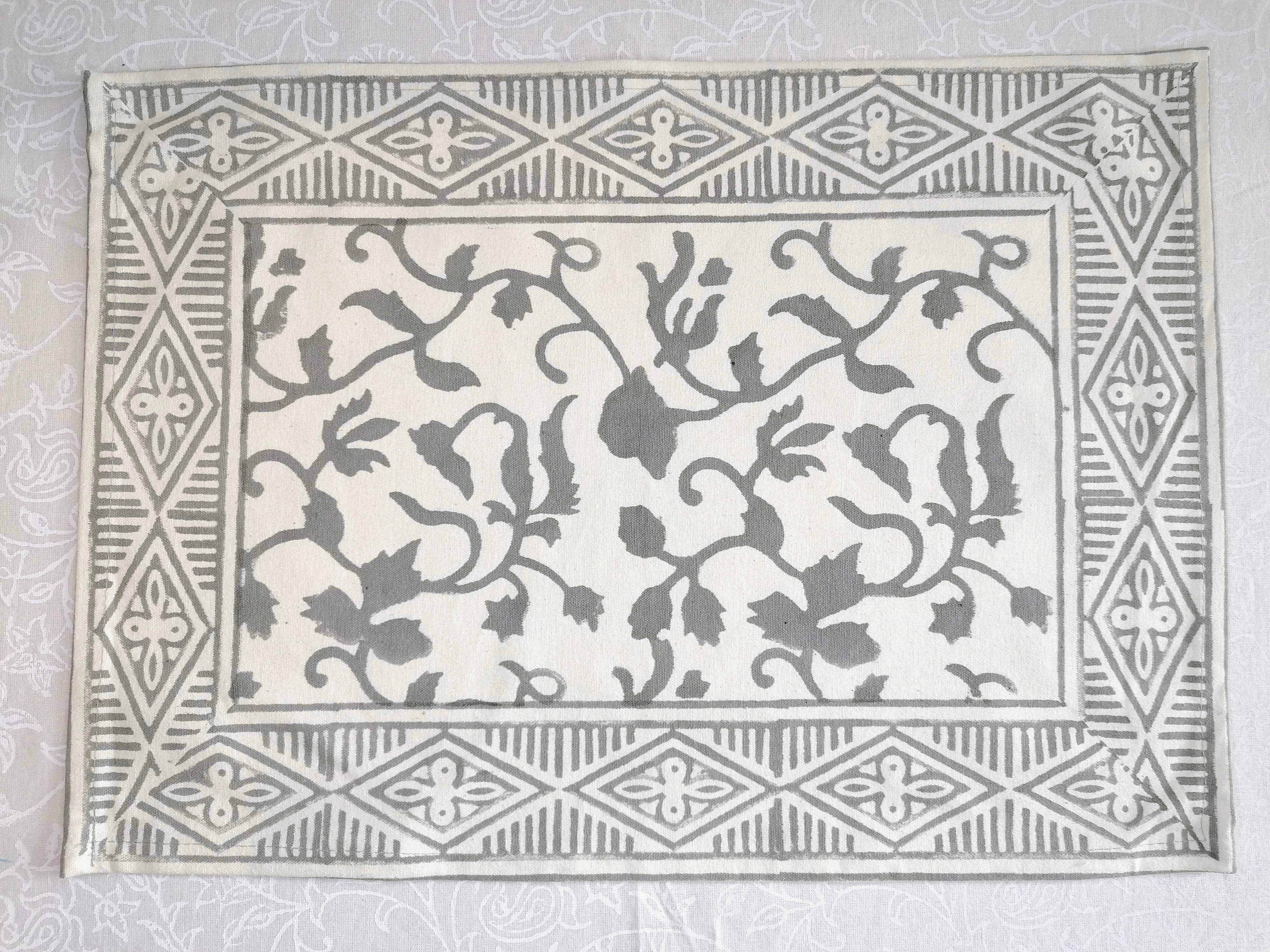 Mantel individual Vrinda gris