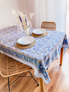 Mantel Nirvana azul y amarillo