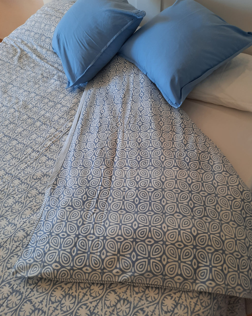 Edredón reversible Vanisha y Tiaré Azul