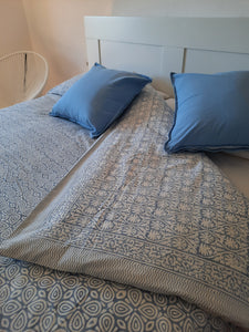 Edredón reversible Vanisha y Tiaré Azul