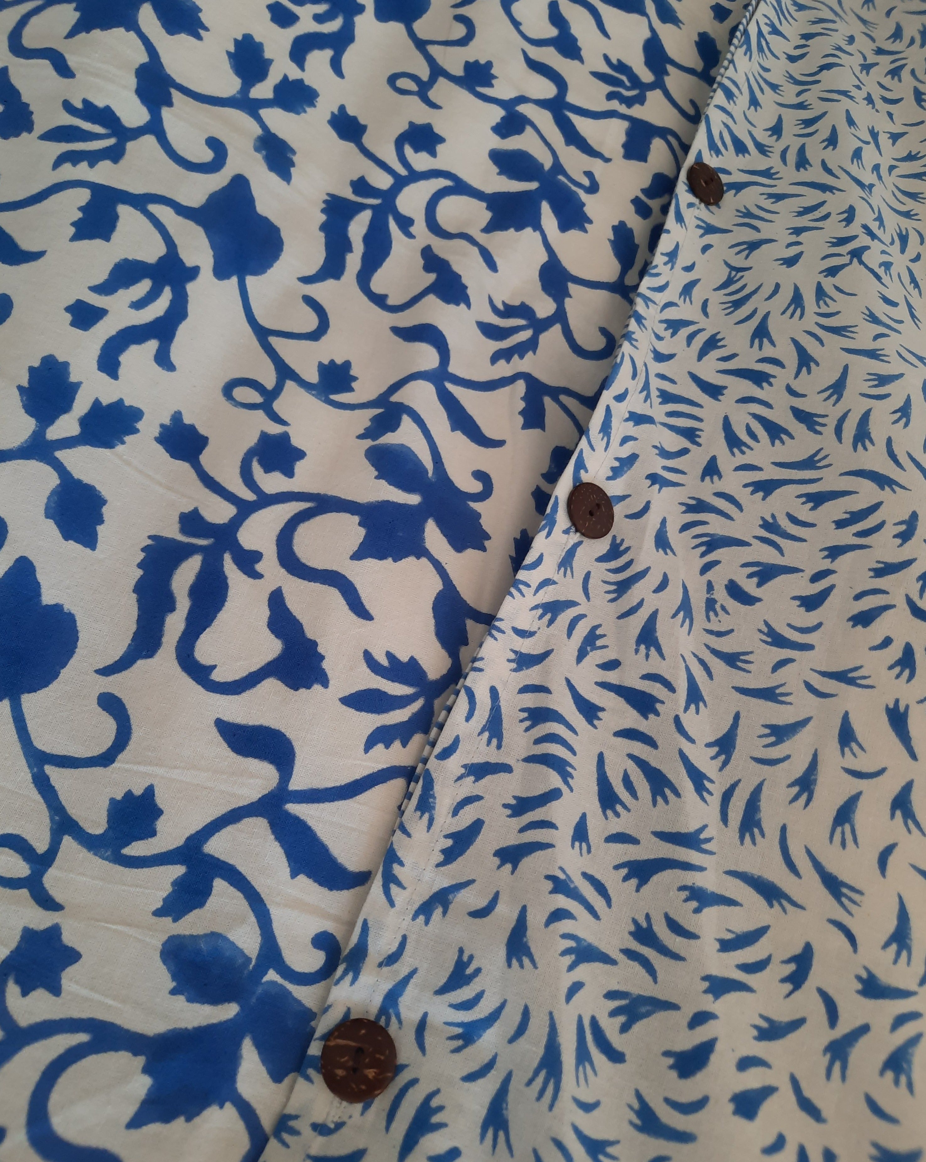 Edredón reversible Vrinda y Kala azul