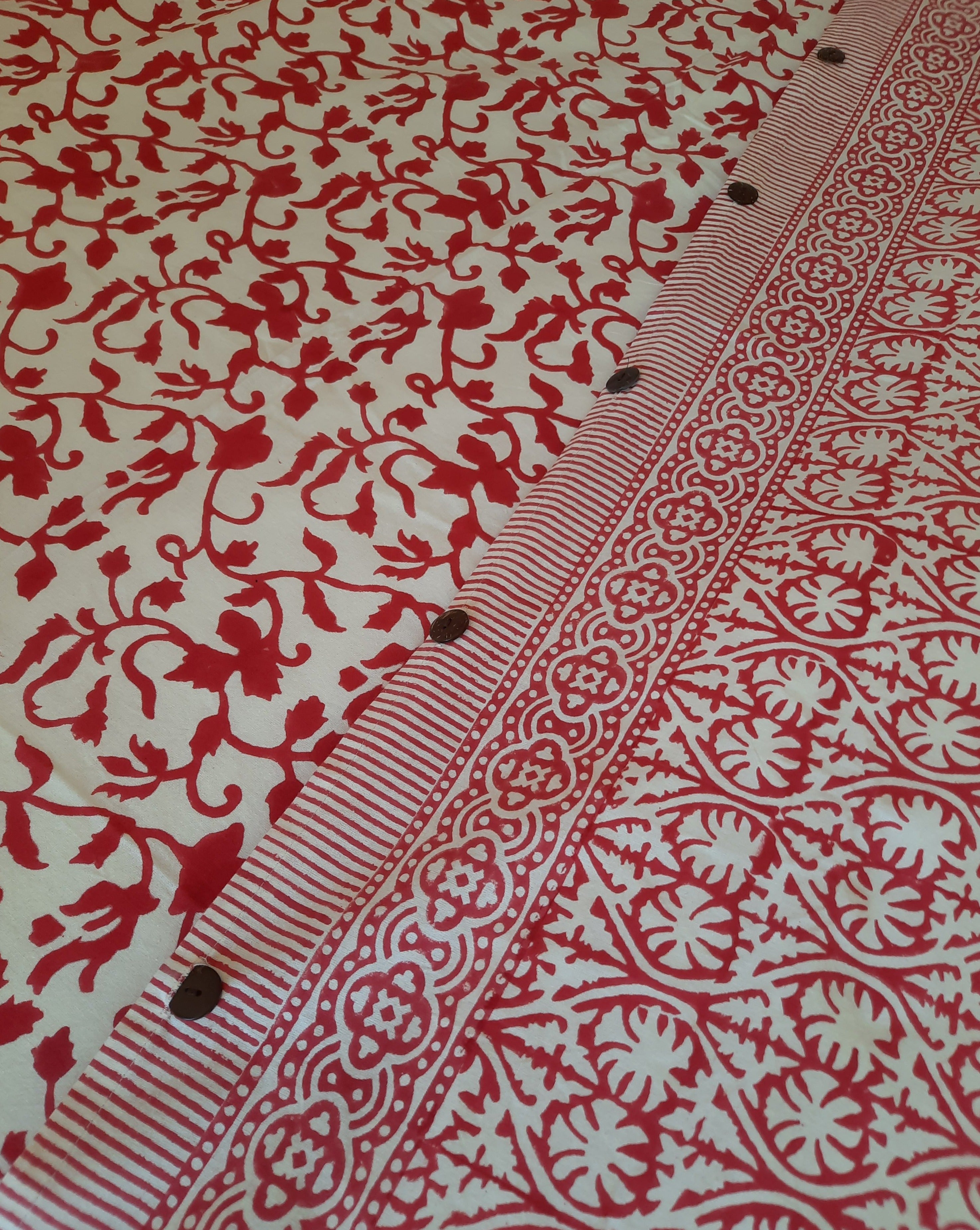 Edredón reversible Vanisha y Vrinda rojo