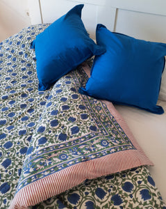 Funda Nórdica Kavya azul y verde