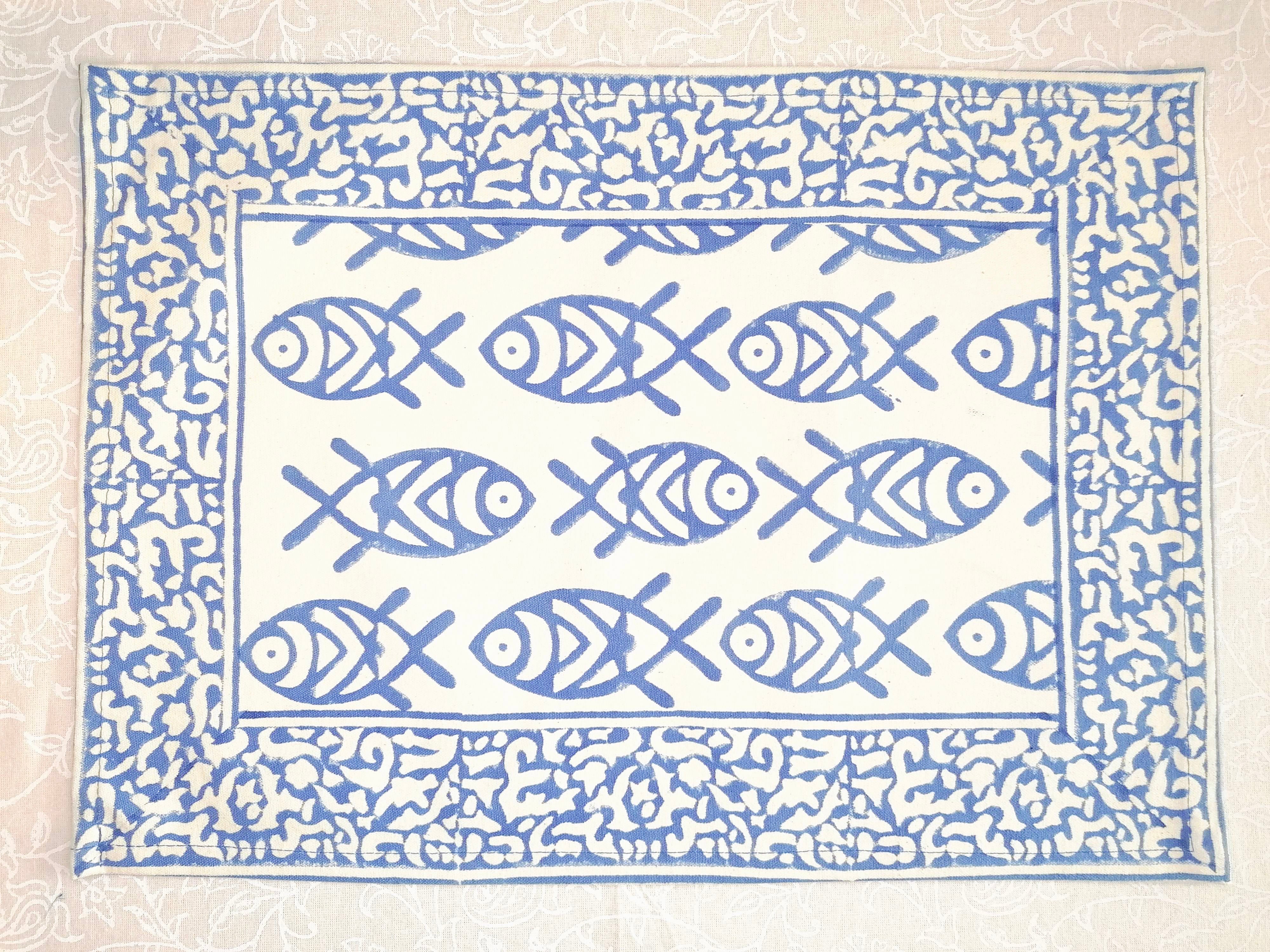 Mantel individual Mira azul