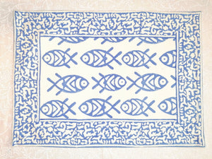 Mantel individual Mira azul