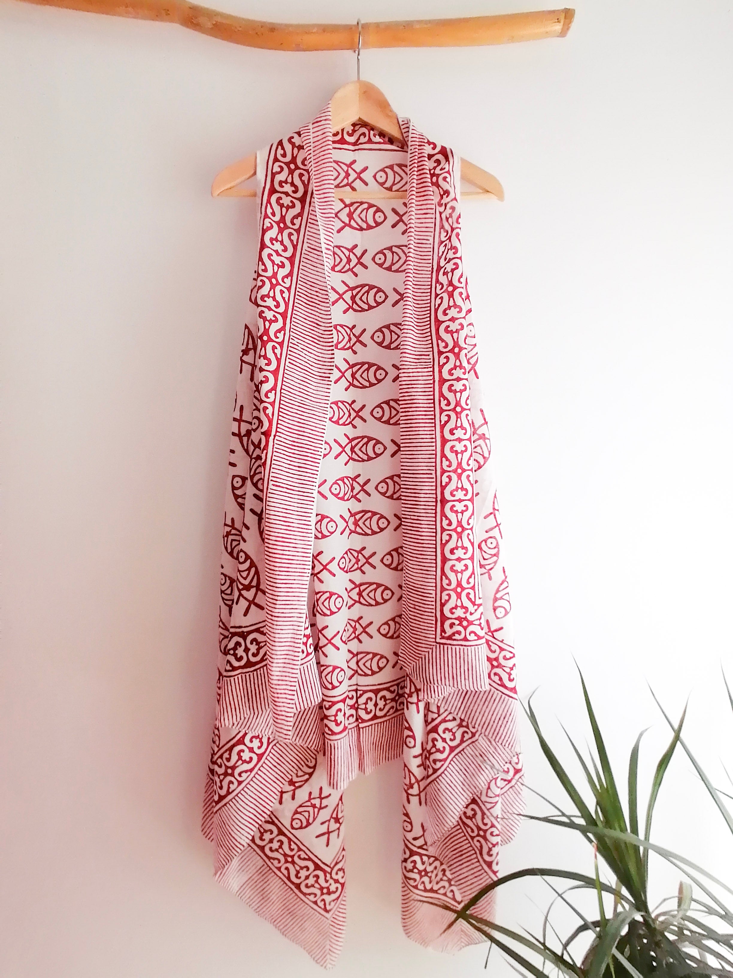 Vestido pareo Mira rojo