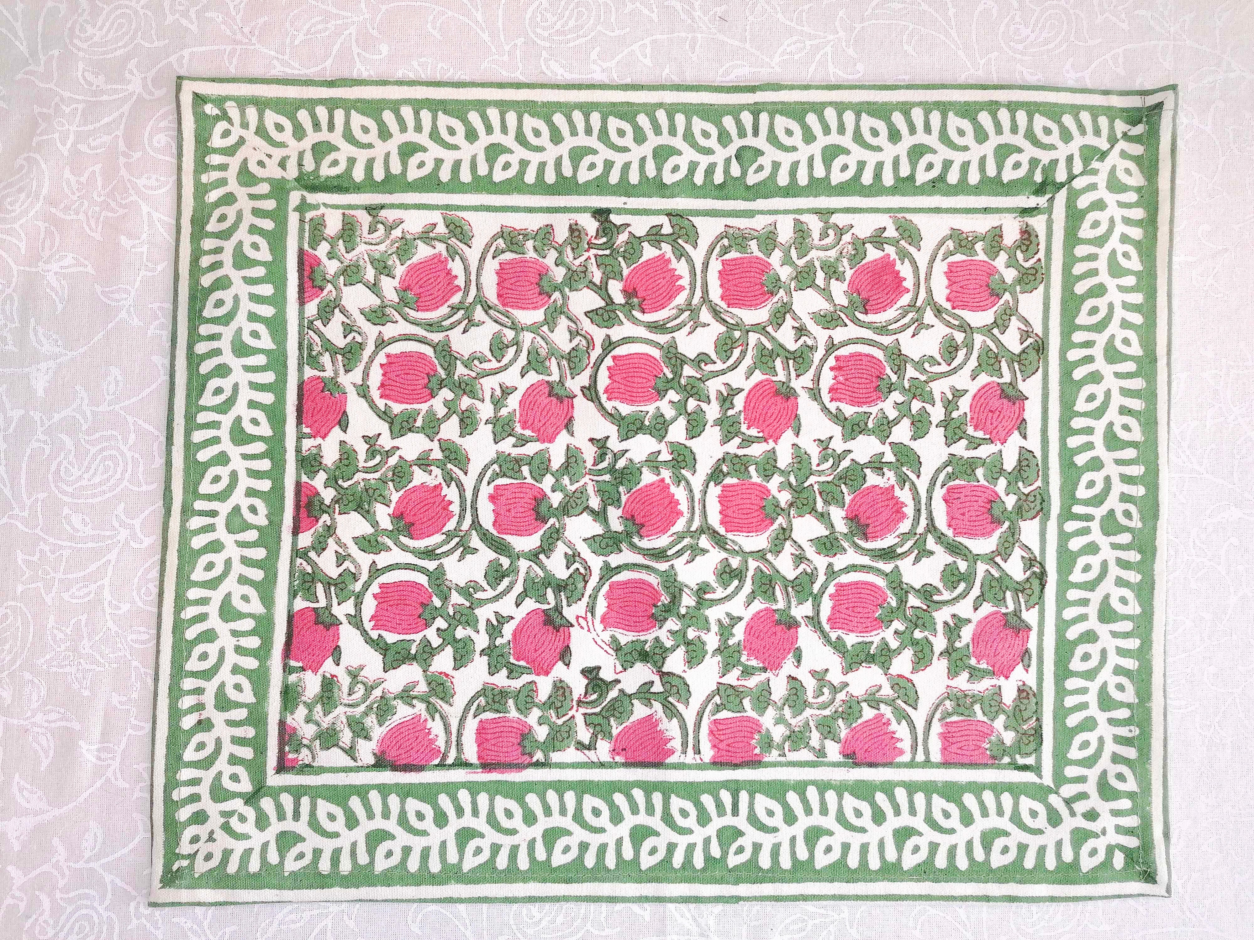 Mantel individual Kavya rosa pequeño